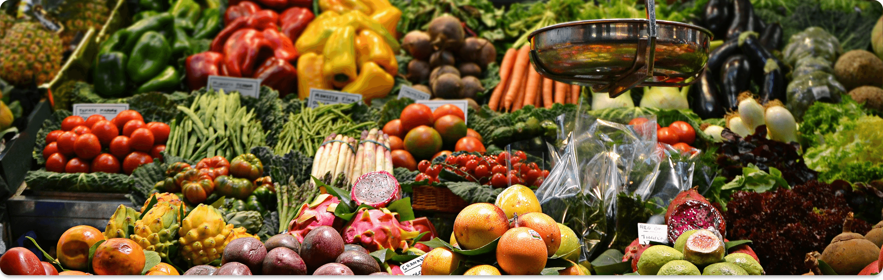 Groceries at a market